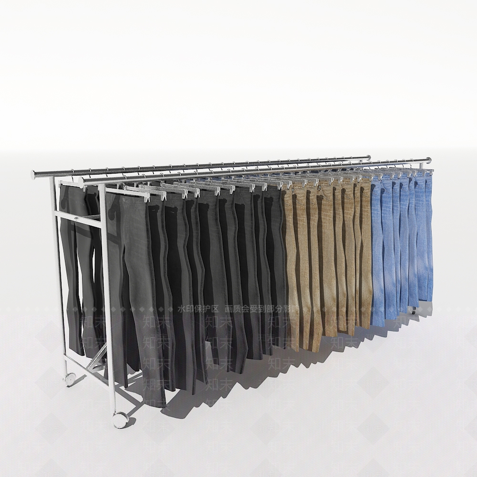 现代衣架3D模型下载【ID:1115586728】