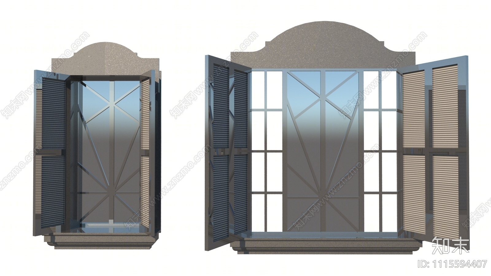 现代百叶窗SU模型下载【ID:1115594407】