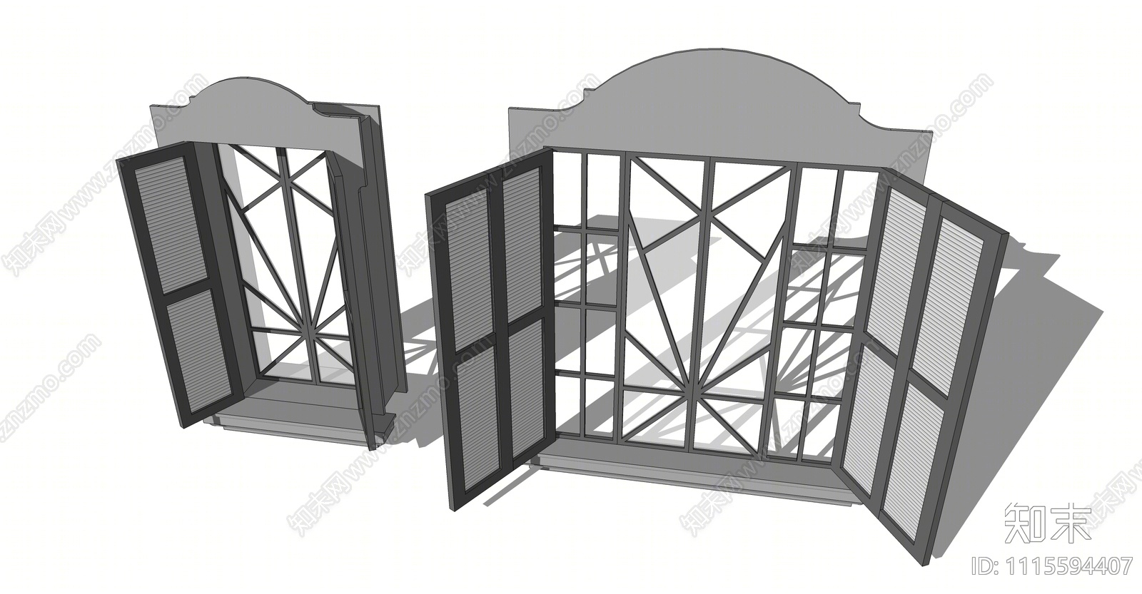 现代百叶窗SU模型下载【ID:1115594407】