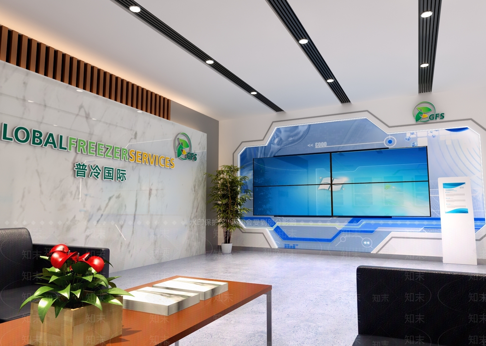 现代公司休息区3D模型下载【ID:1115605401】