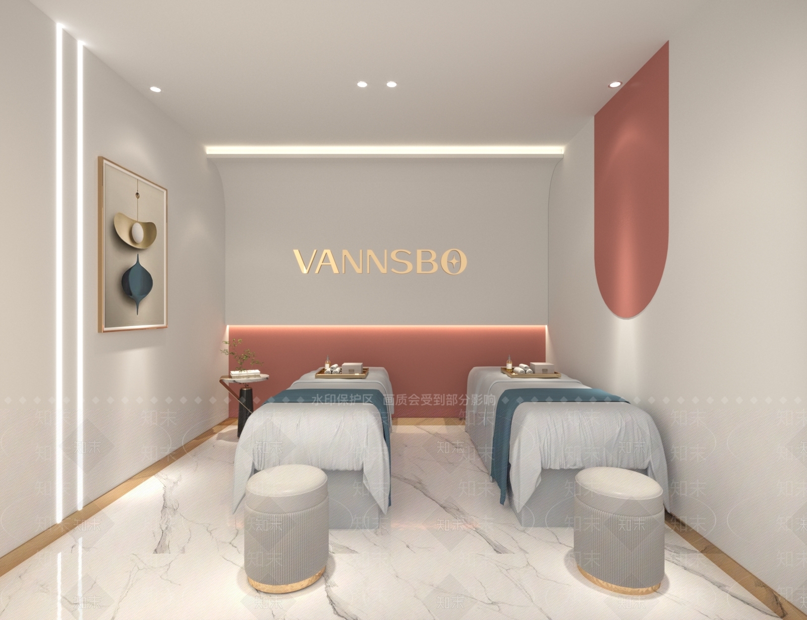 现代美容院包间3D模型下载【ID:1115606081】