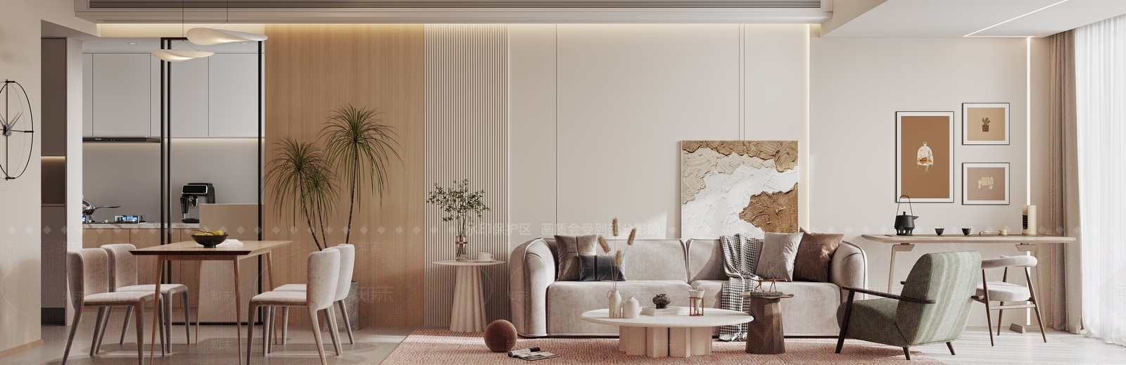 现代客餐厅3D模型下载【ID:1221926942】