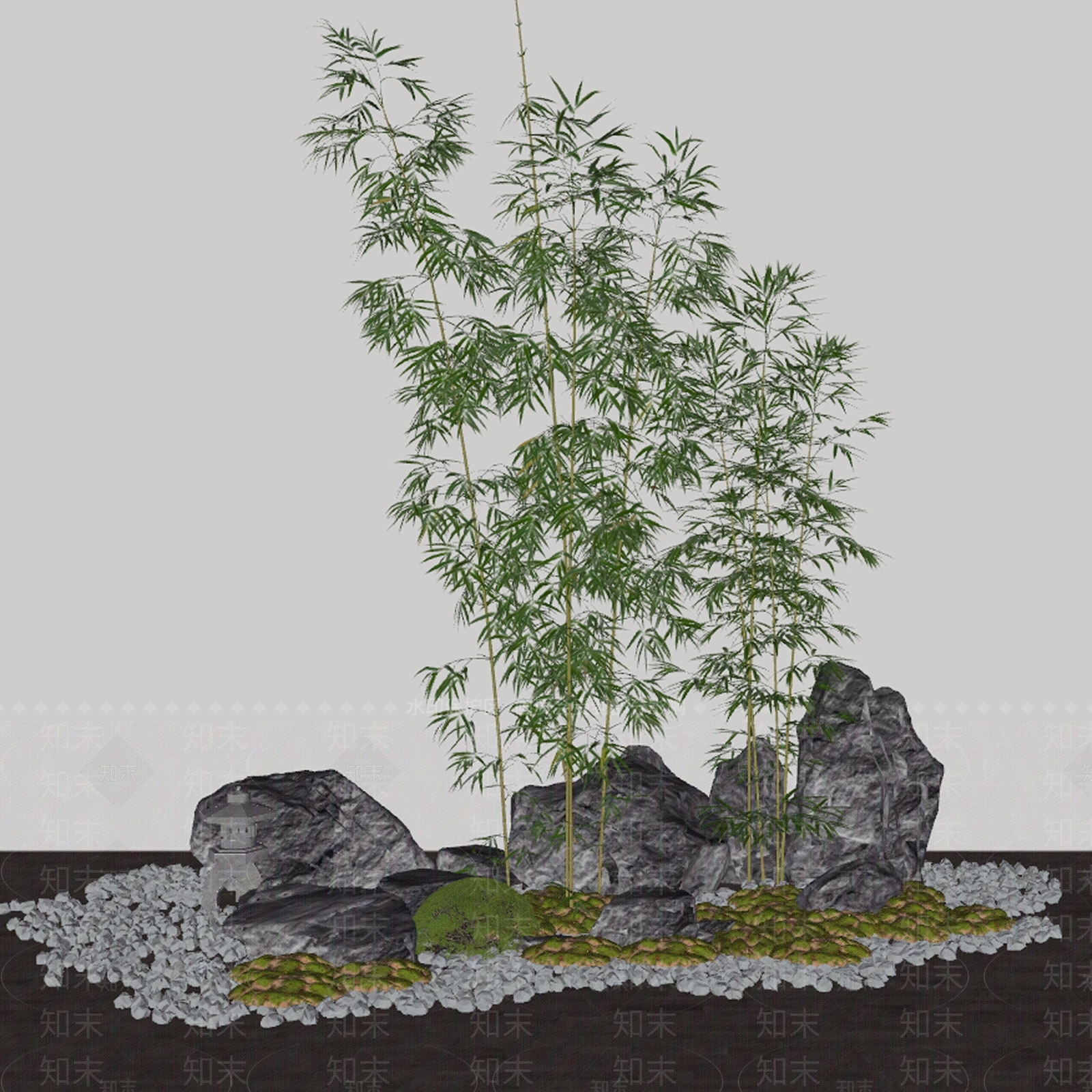 现代竹子SU模型下载【ID:1115736662】