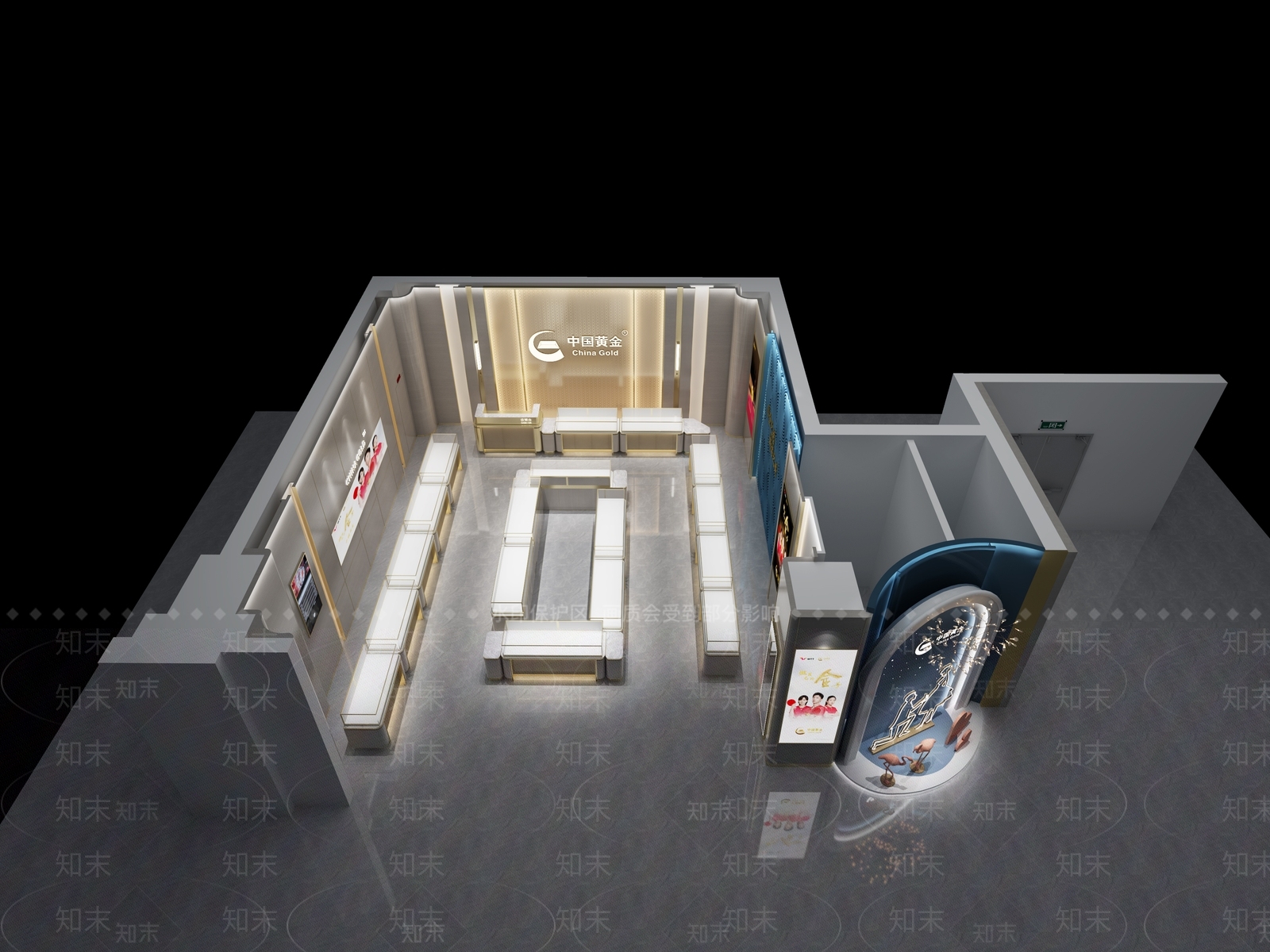 现代珠宝店3D模型下载【ID:1115632822】