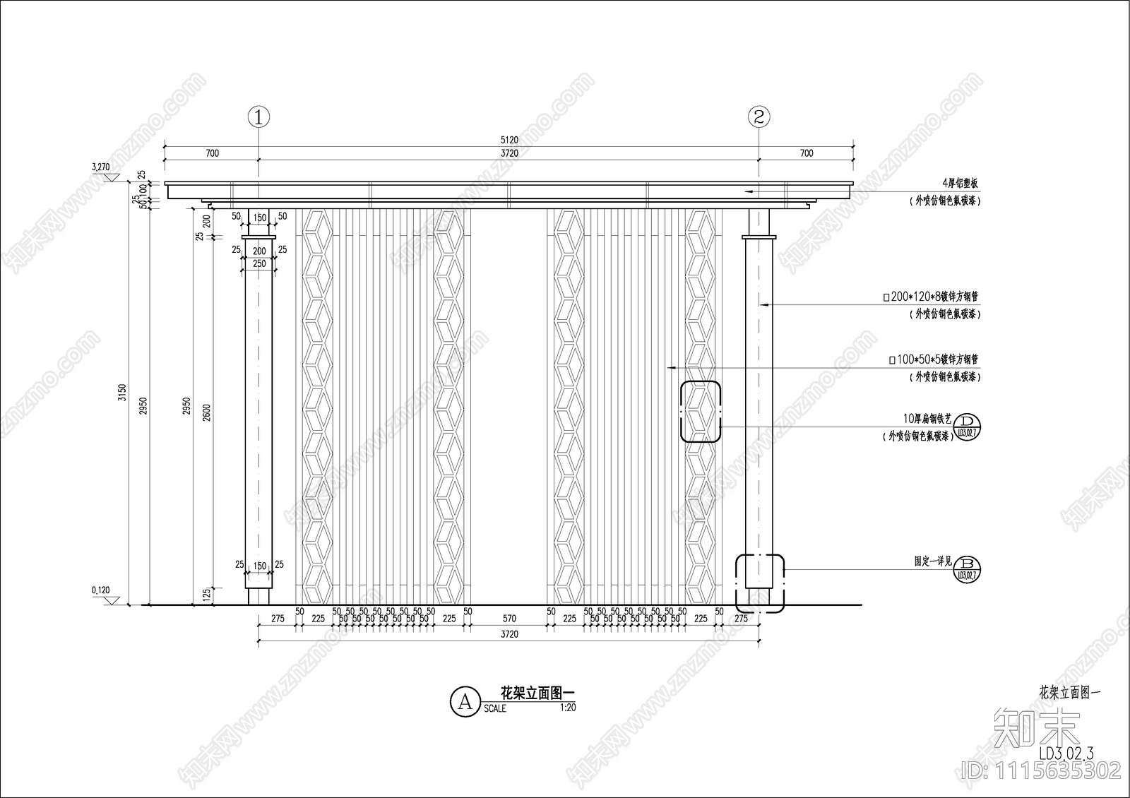 新中式庭院景观cad施工图下载【ID:1115635302】