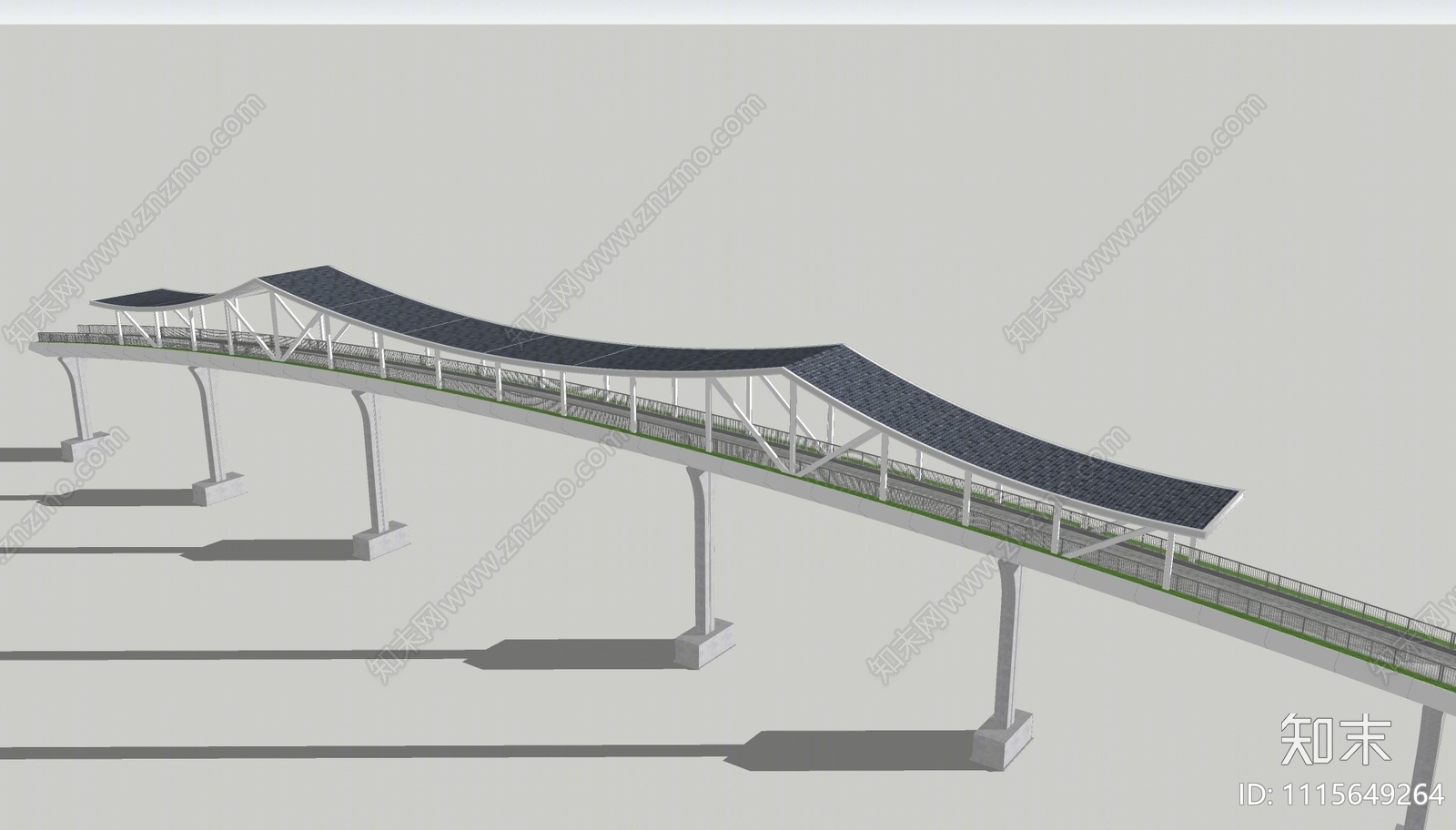 现代大桥SU模型下载【ID:1115649264】