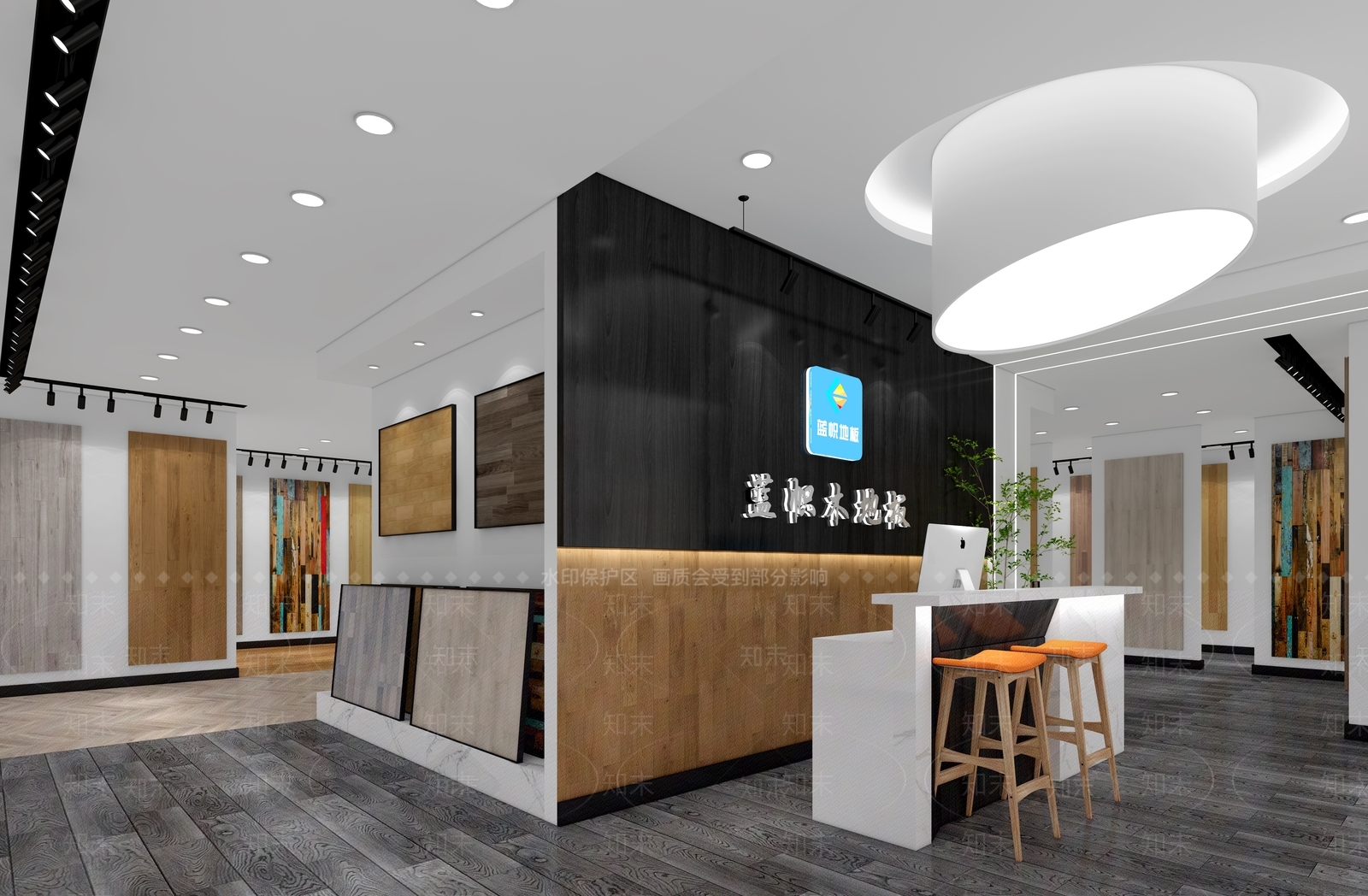 现代地板专卖店3D模型下载【ID:1115657941】
