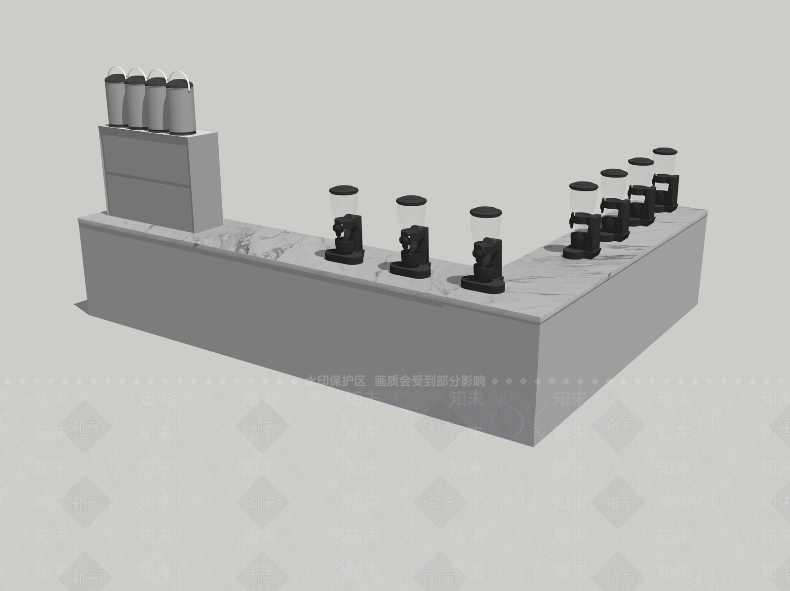现代操作台SU模型下载【ID:1115665390】