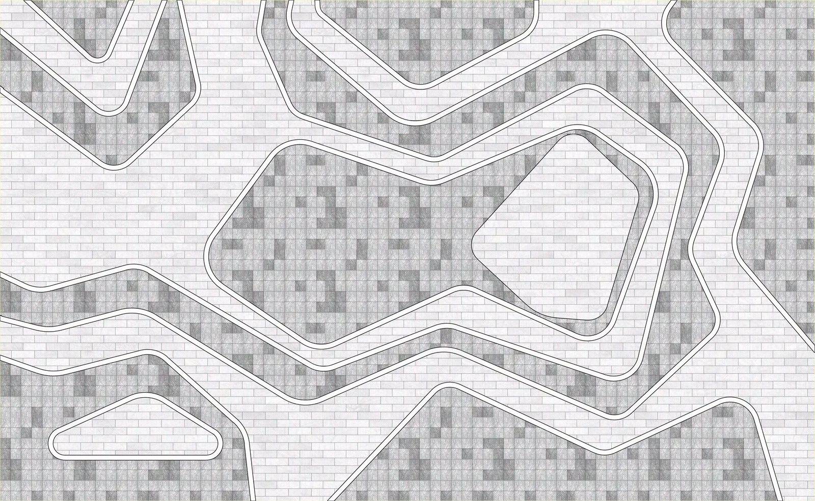 灰白色几何拼花广场铺装贴图下载【ID:1115667982】