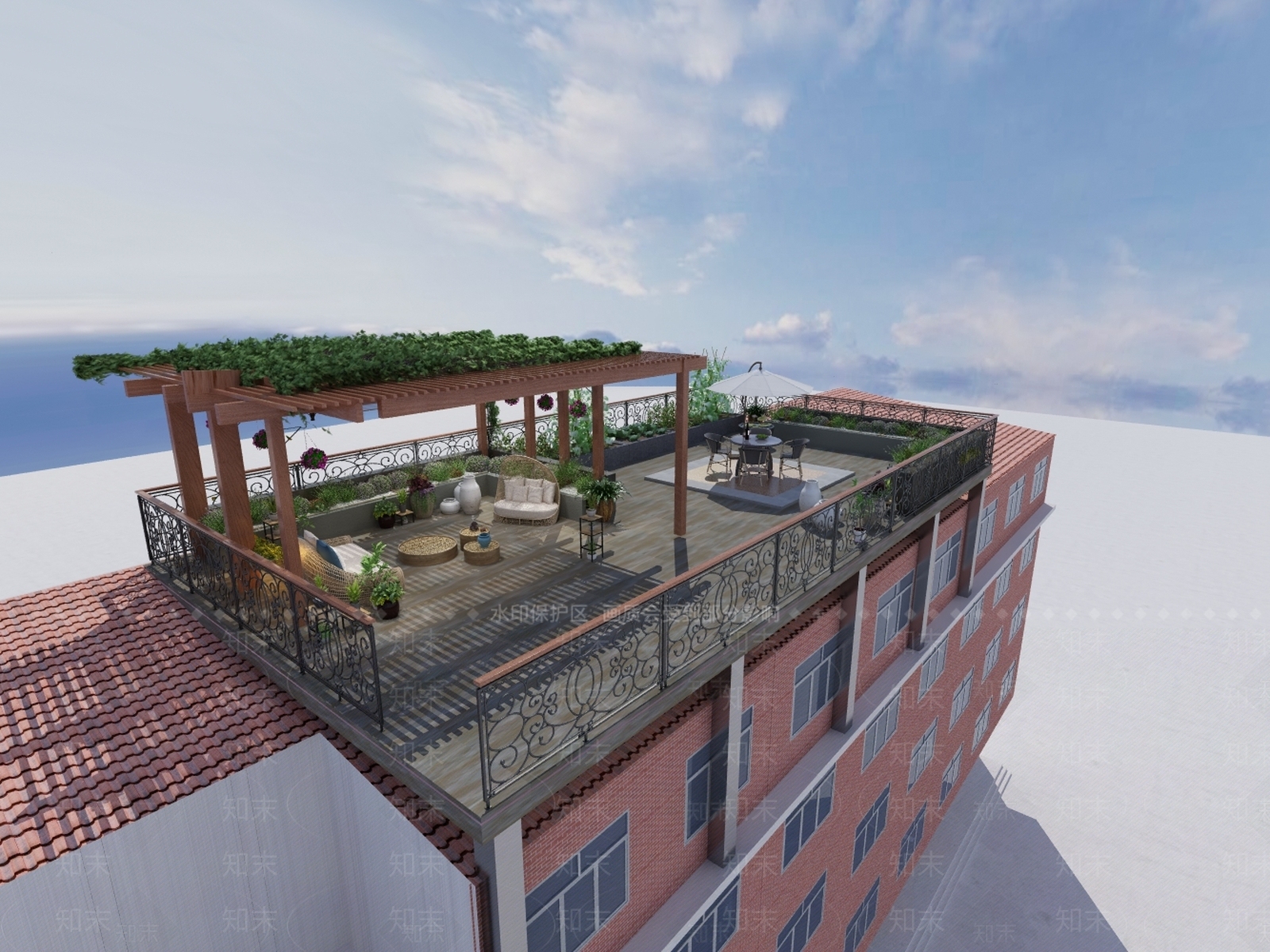 现代空中花园3D模型下载【ID:1115672948】