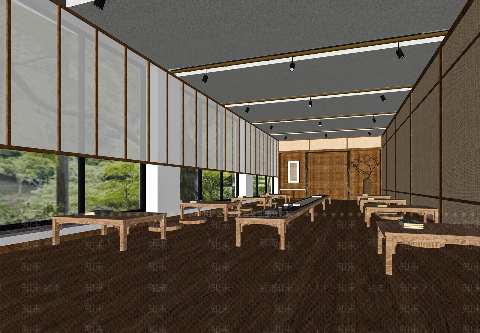 新中式茶馆SU模型下载【ID:1115680585】