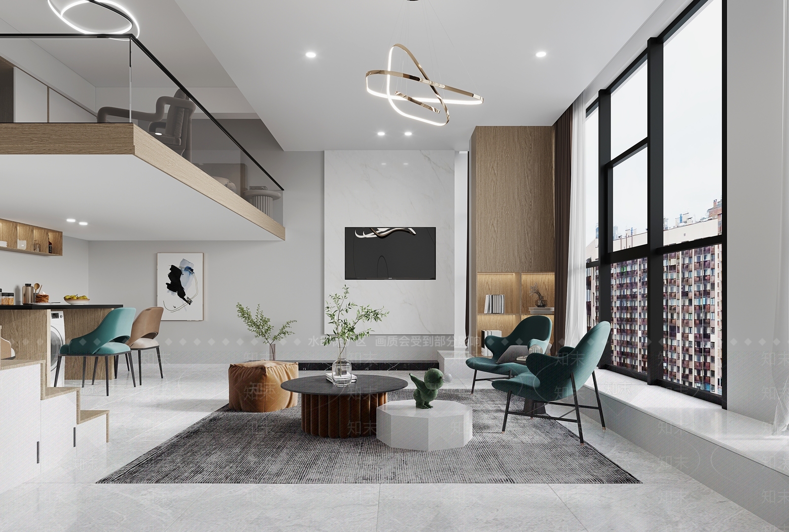 现代loft公寓SU模型下载【ID:1115812043】