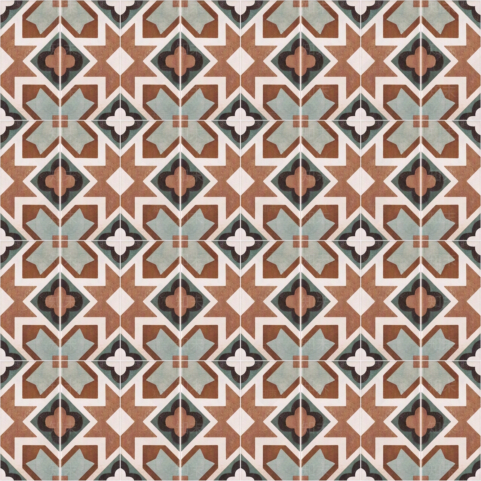 复古几何图案花砖贴图下载【ID:1115692064】