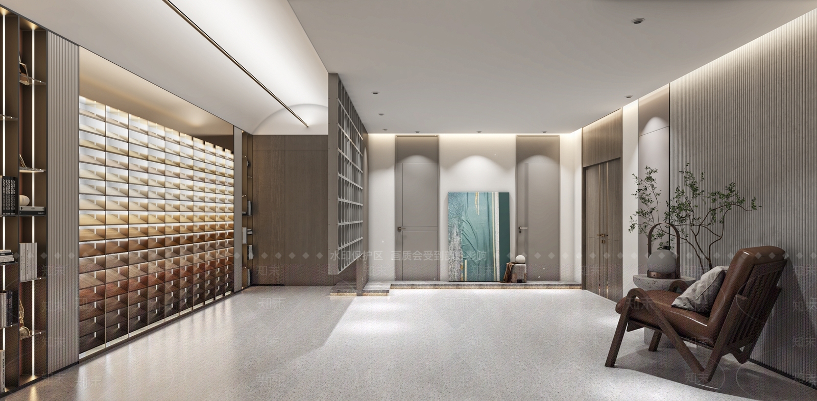 现代木门展厅3D模型下载【ID:1115695362】