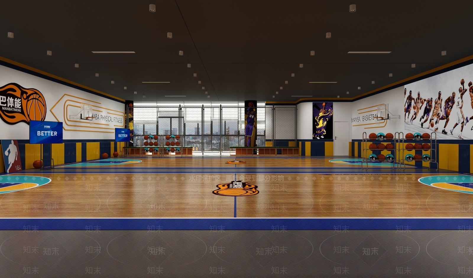现代蓝球馆3D模型下载【ID:1115695564】