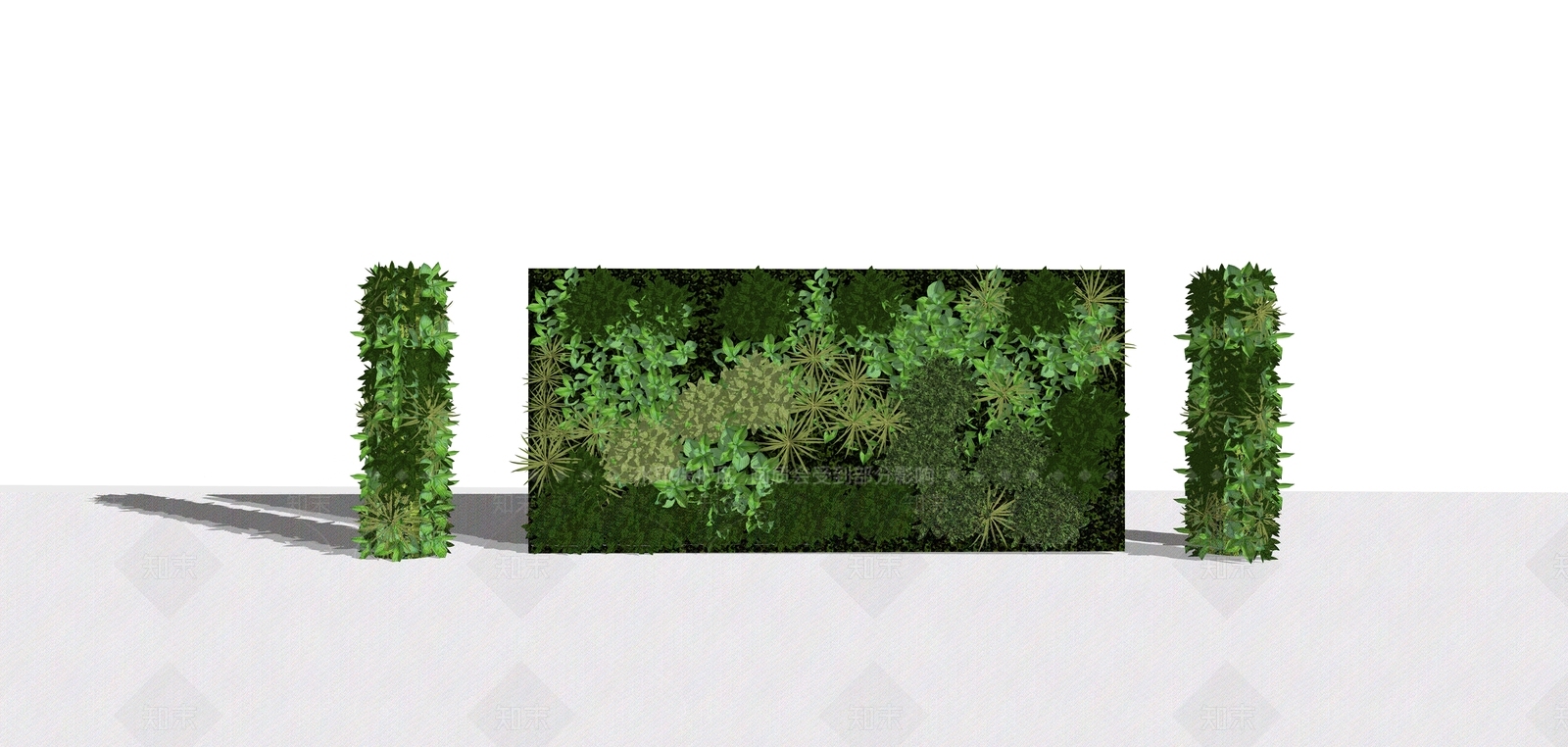 现代绿植墙SU模型下载【ID:1115696263】