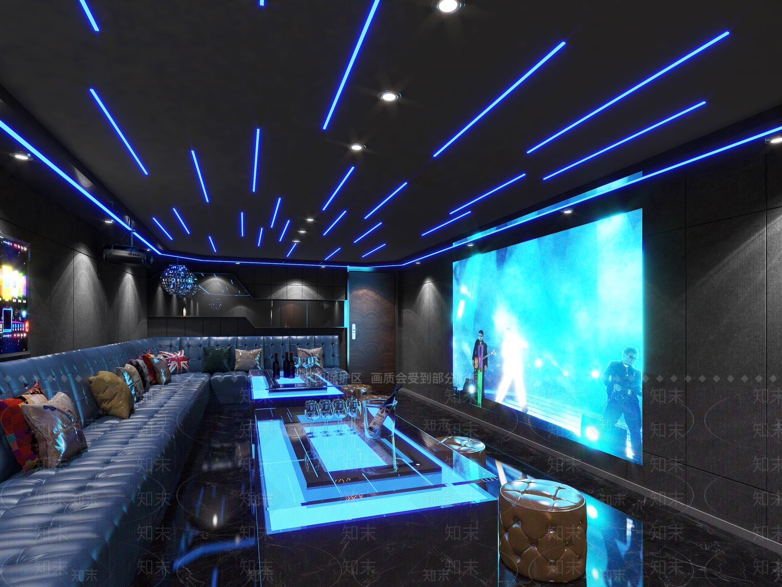 现代KTV包厢3D模型下载【ID:1115697003】