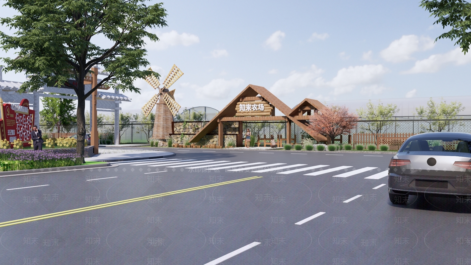 现代农场入口大门SU模型下载【ID:1115699519】