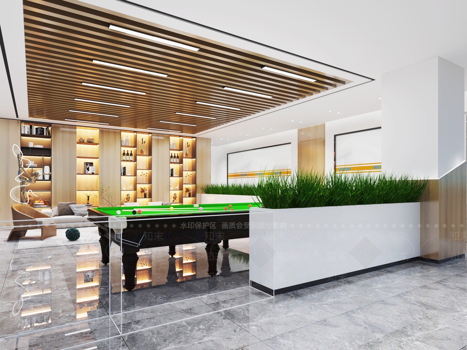 现代公司休息区3D模型下载【ID:1115709285】