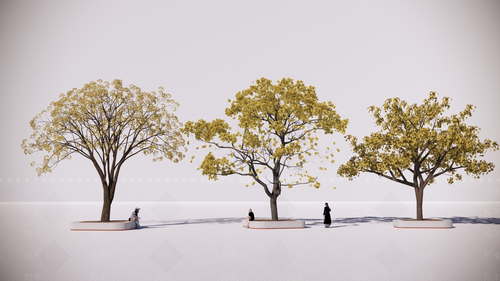 黄花风铃木SU模型下载【ID:1115722233】