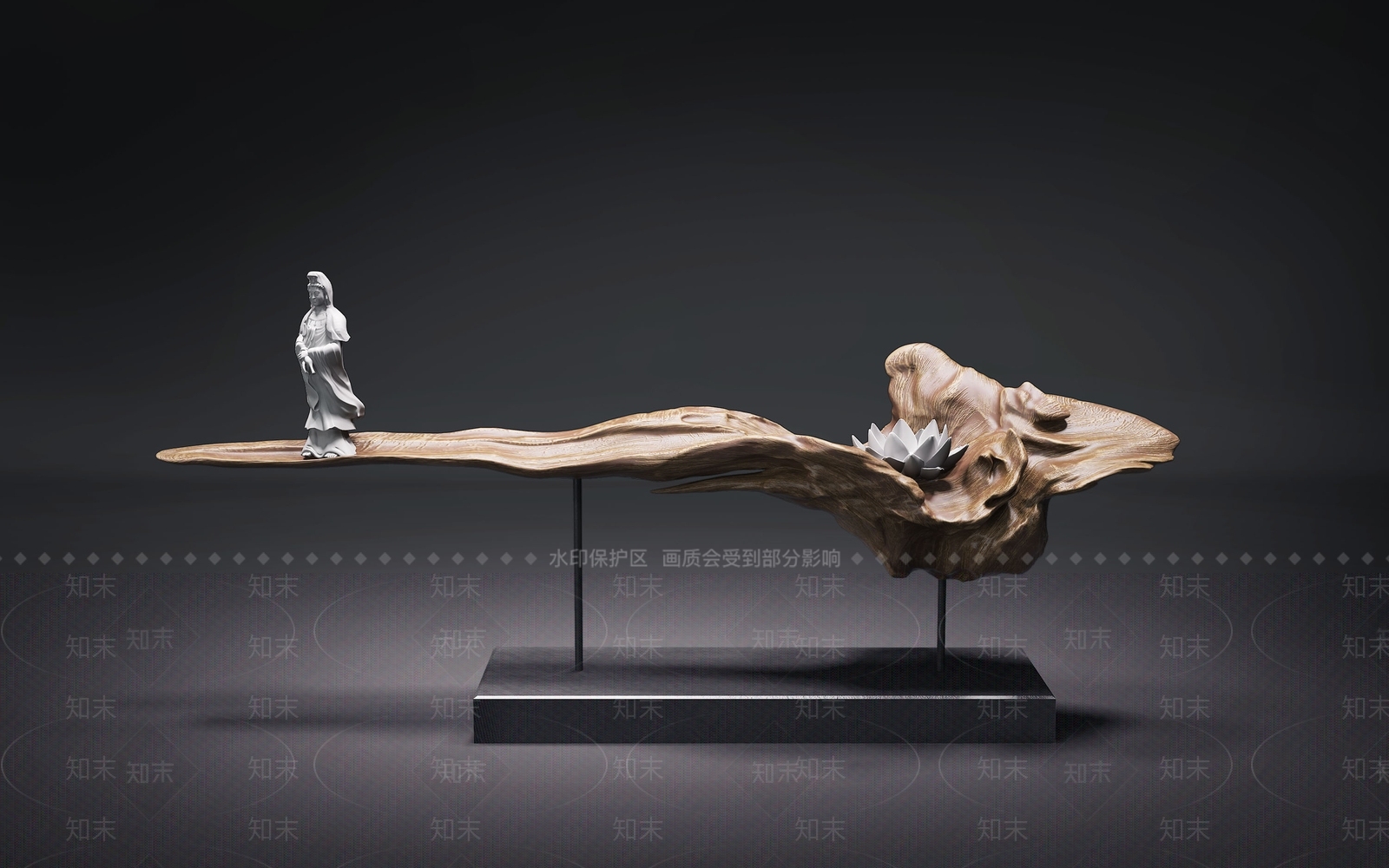 中式石雕工艺品SU模型下载【ID:1115725273】