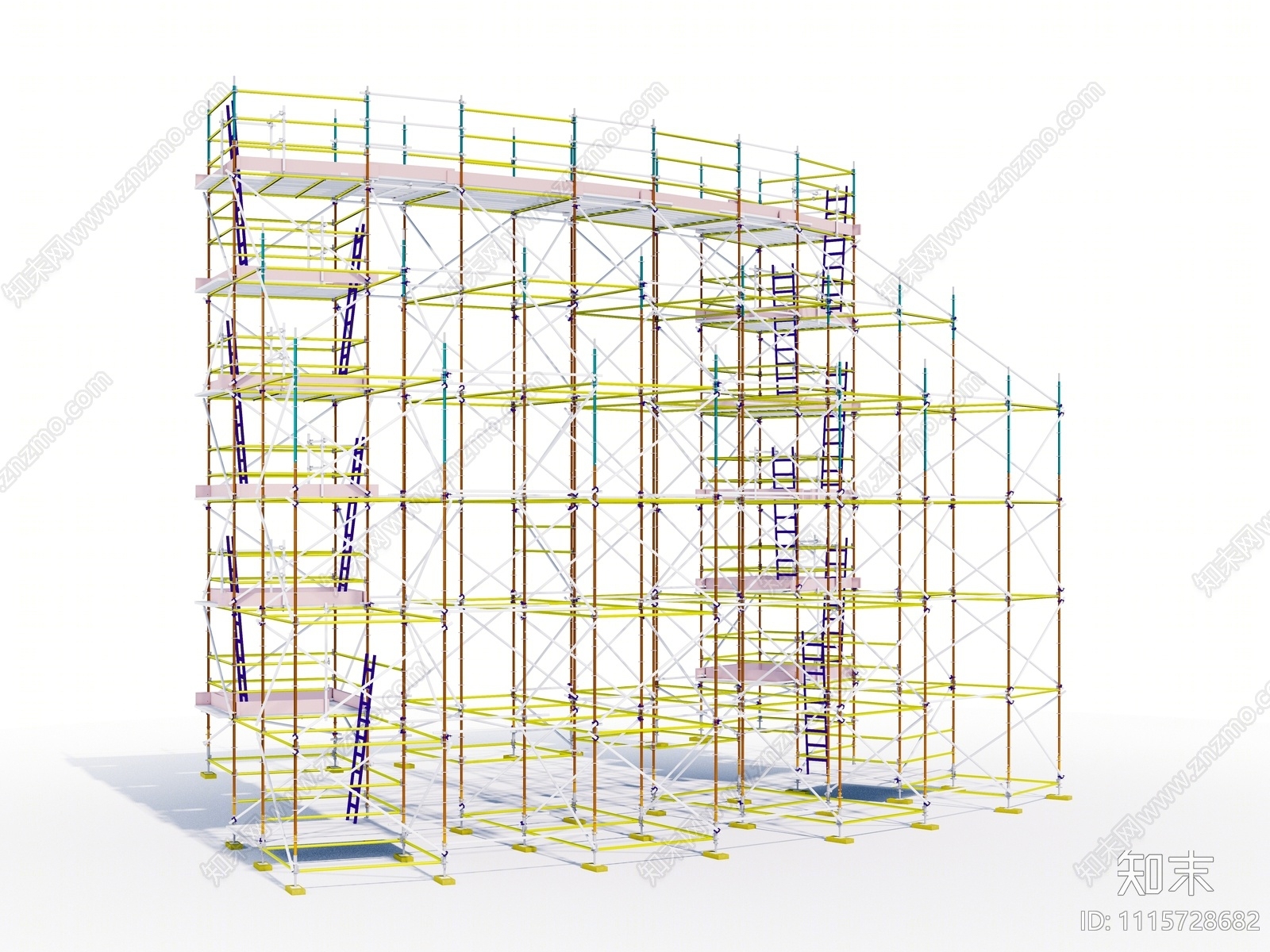 现代建筑脚手架SU模型下载【ID:1115728682】