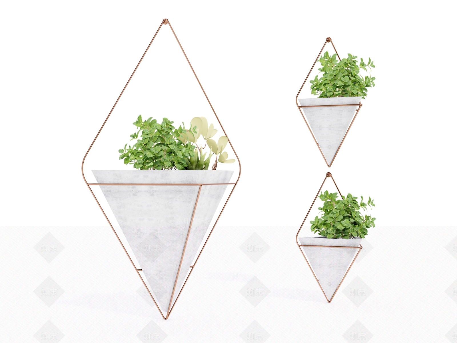 现代吊篮盆栽SU模型下载【ID:1115729592】