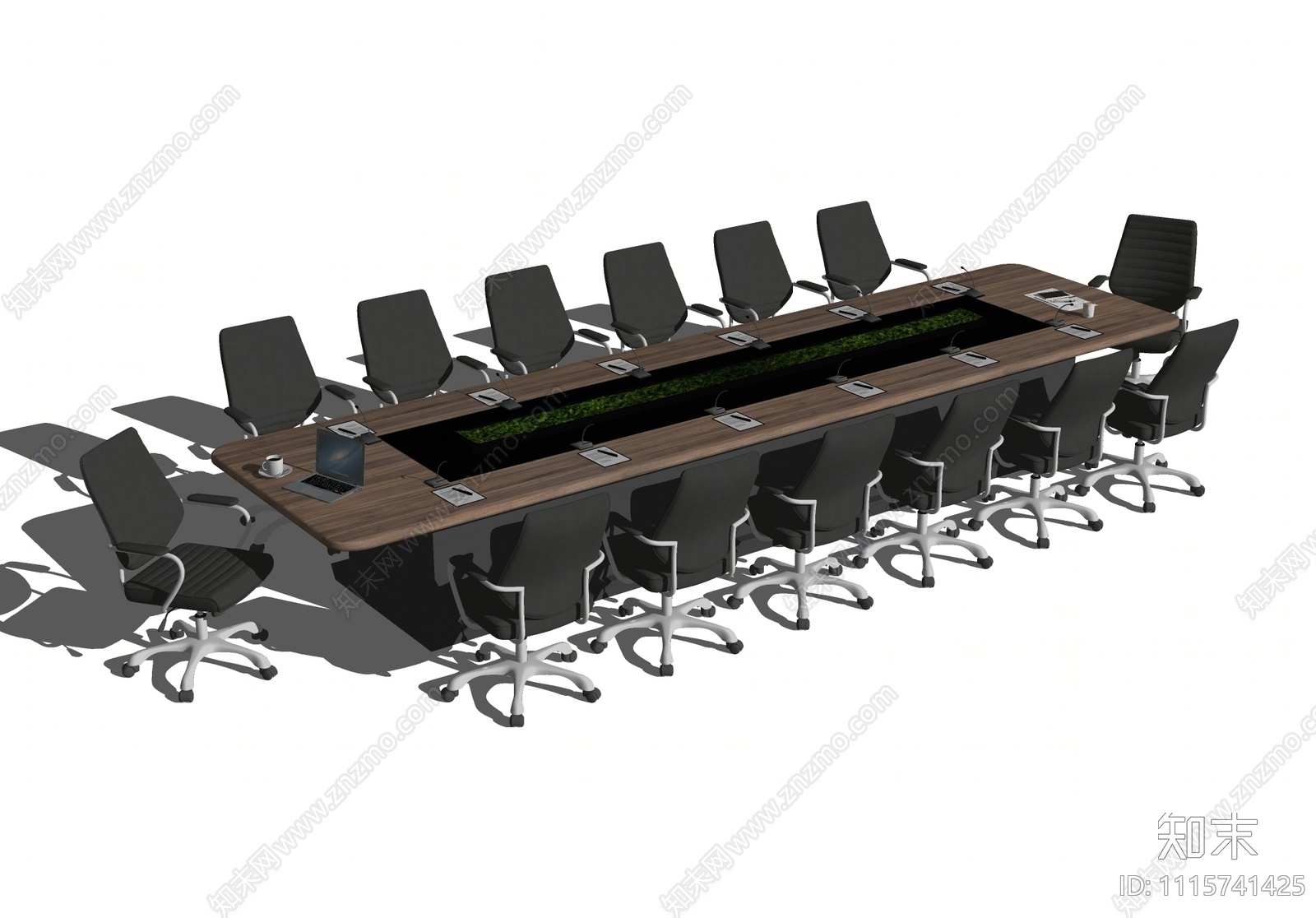 现代会议桌椅SU模型下载【ID:1115741425】