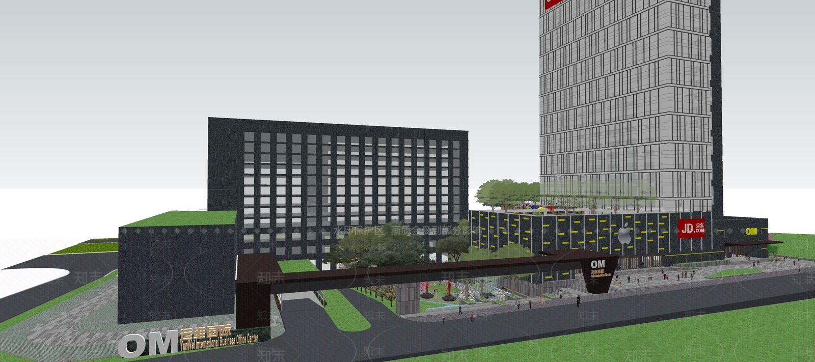 现代办公景观SU模型下载【ID:1115742656】