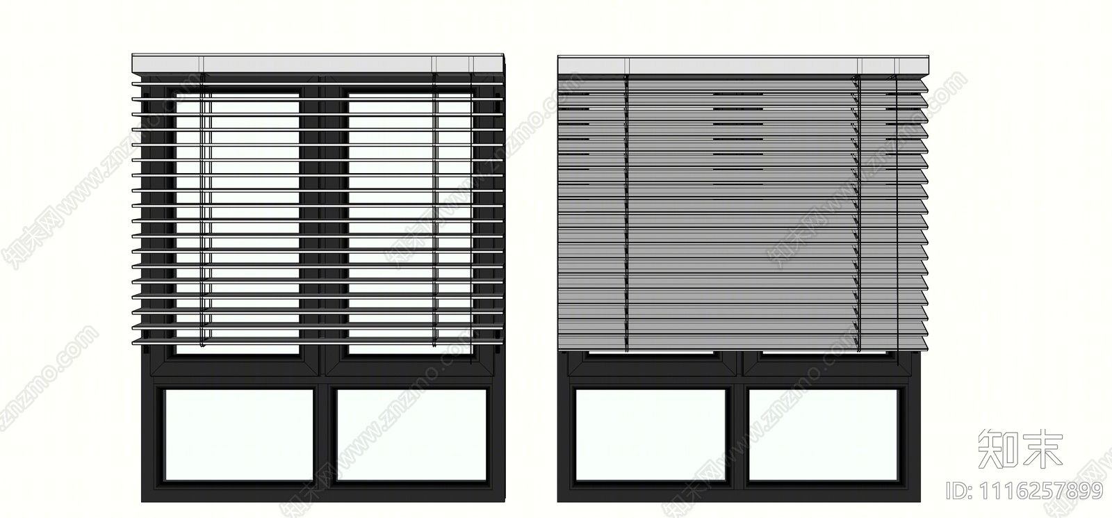 现代百叶窗SU模型下载【ID:1116257899】