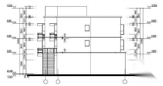 成都某三层底框商住楼建筑施工图cad施工图下载【ID:149887100】