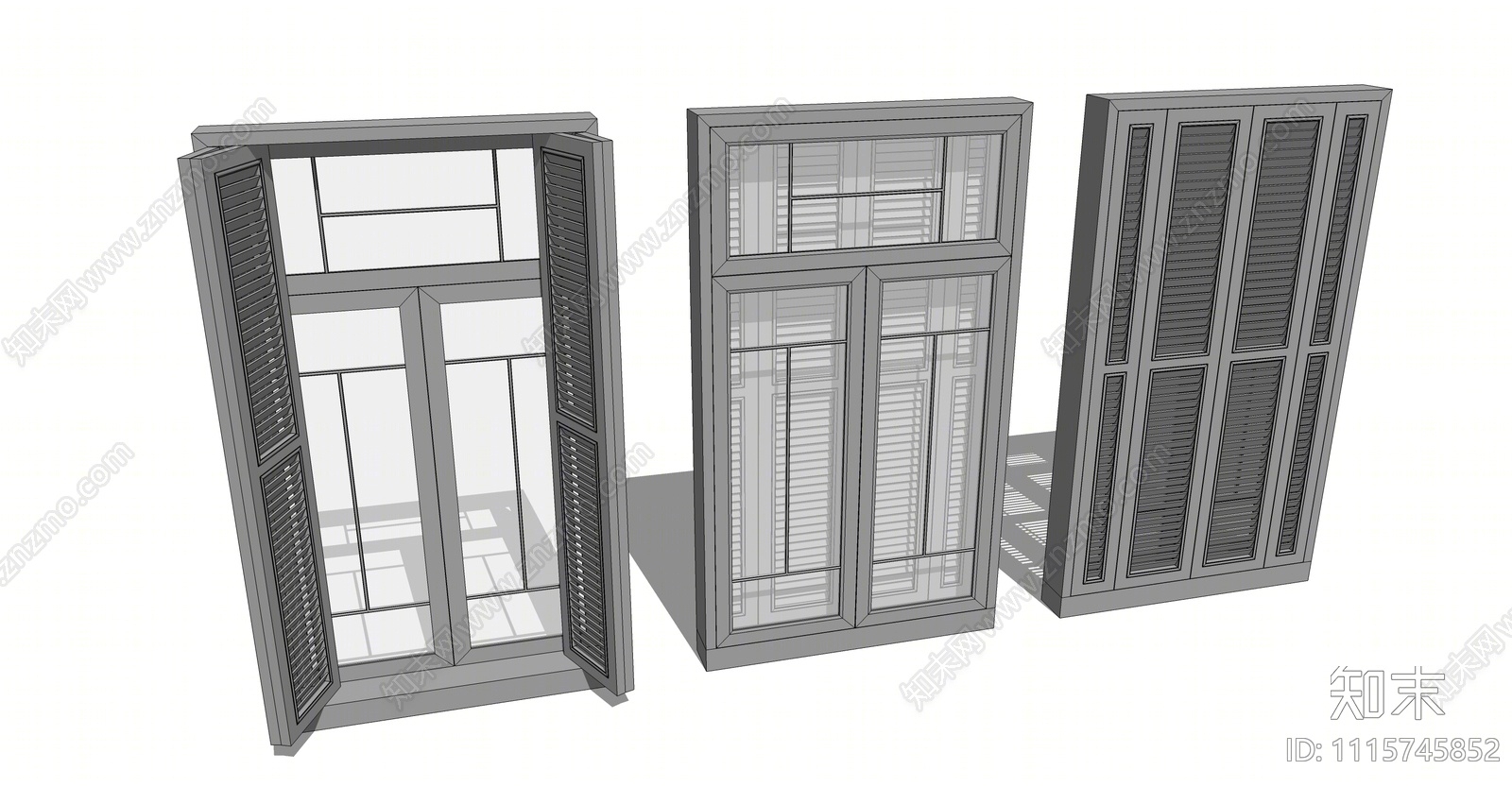 现代百叶窗SU模型下载【ID:1115745852】