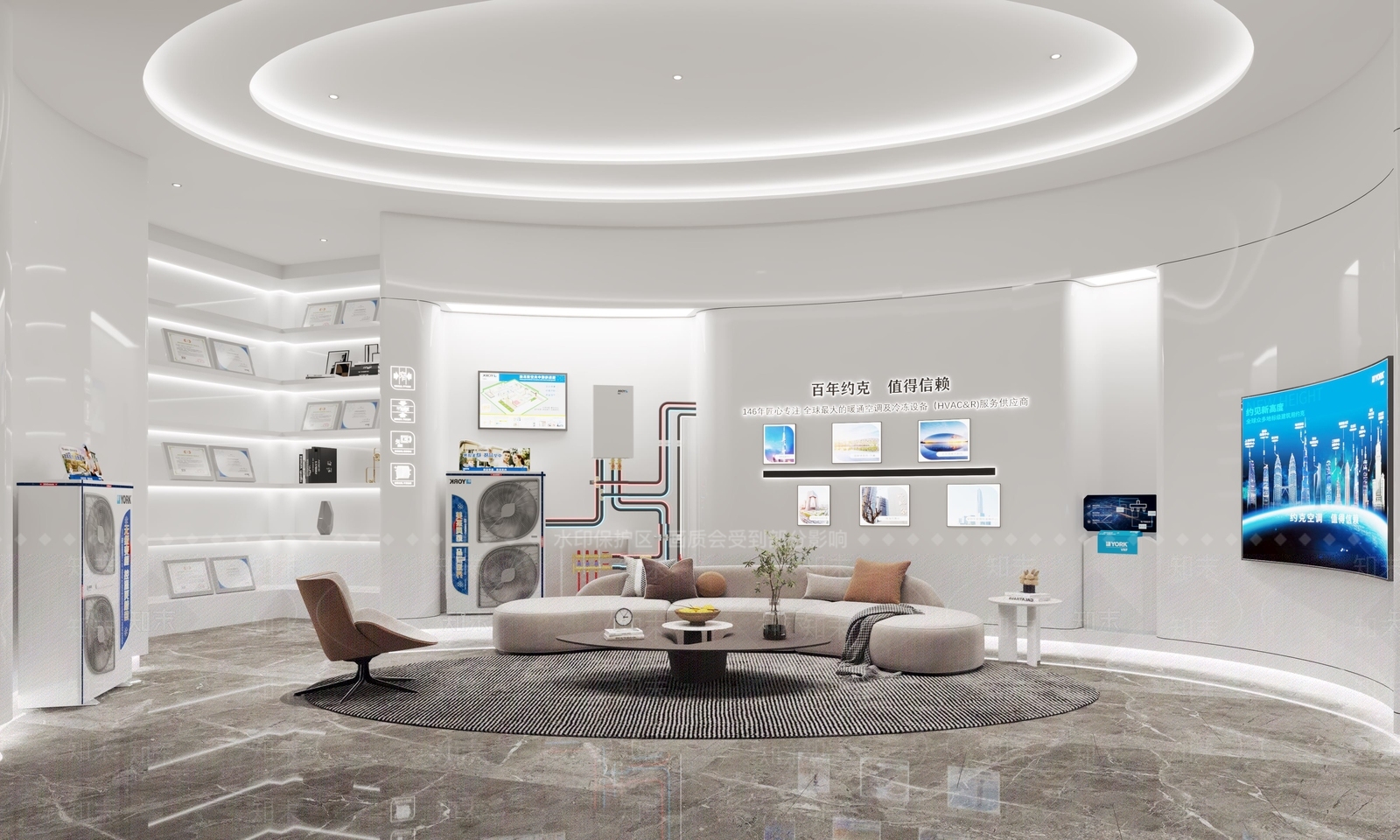 现代空调专卖店3D模型下载【ID:1115751329】