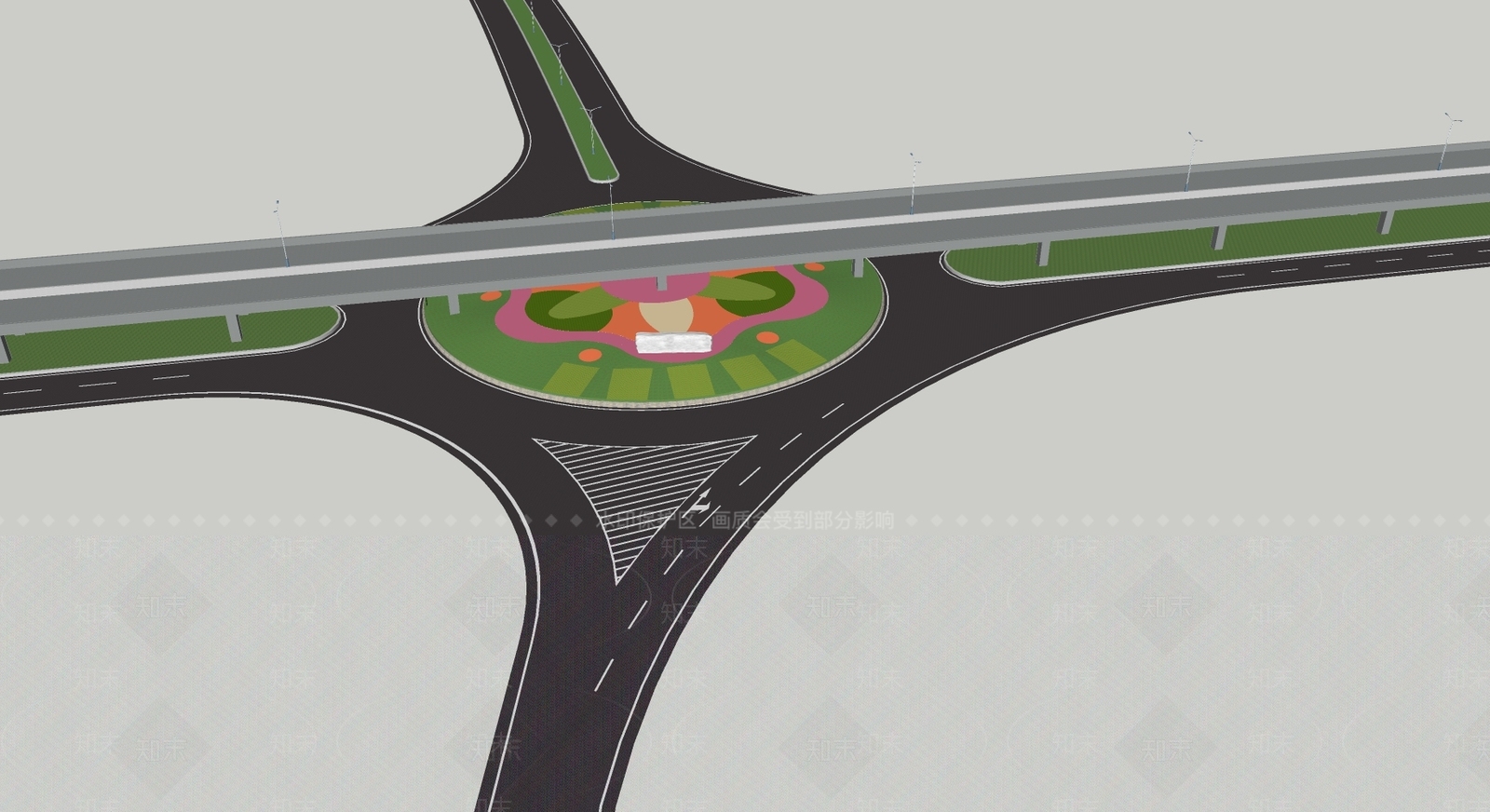 现代高速路SU模型下载【ID:1115752929】