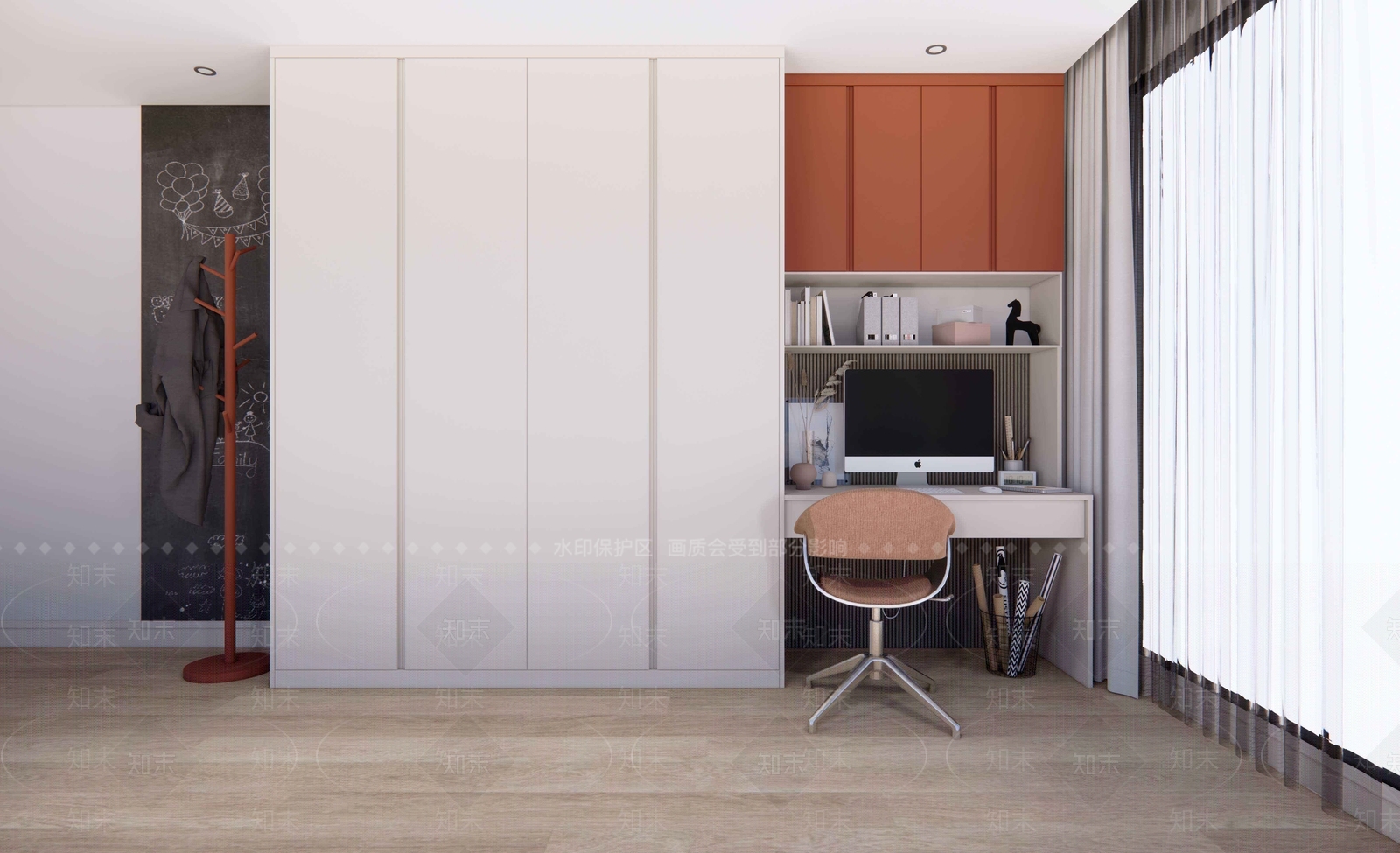 现代风格衣柜SU模型下载【ID:1115754803】