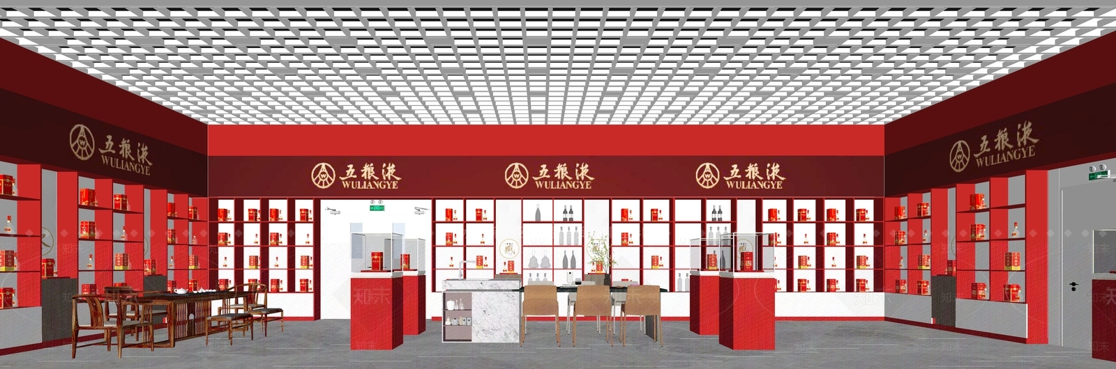 新中式烟酒店SU模型下载【ID:1115759317】