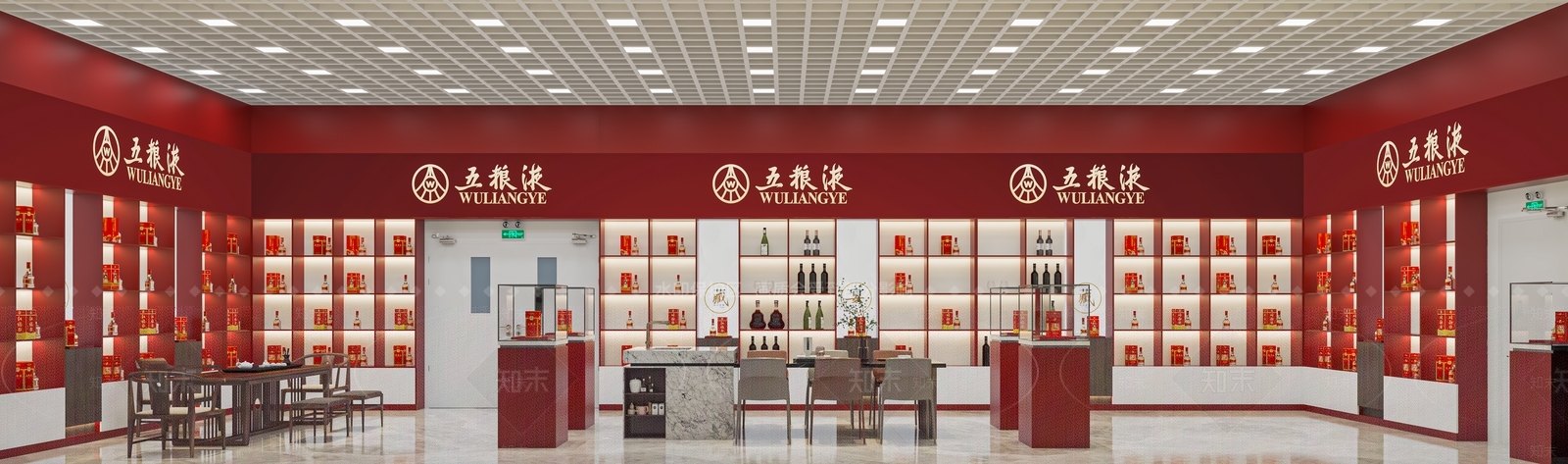 新中式烟酒店SU模型下载【ID:1115759317】