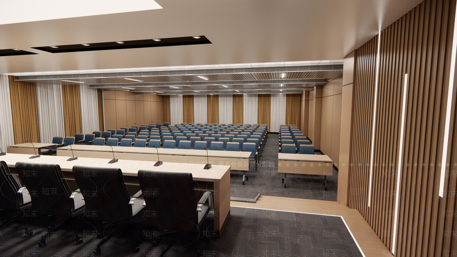 现代风格报告厅SU模型下载【ID:1115760840】