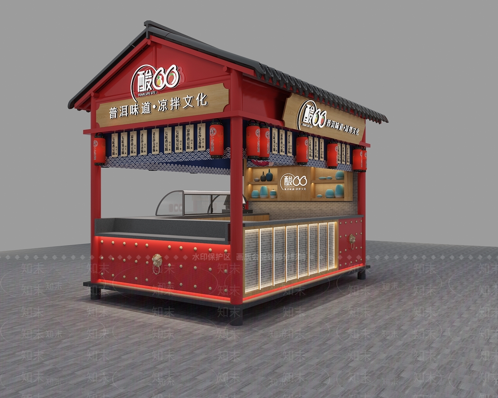 新中式快餐店3D模型下载【ID:1115762578】