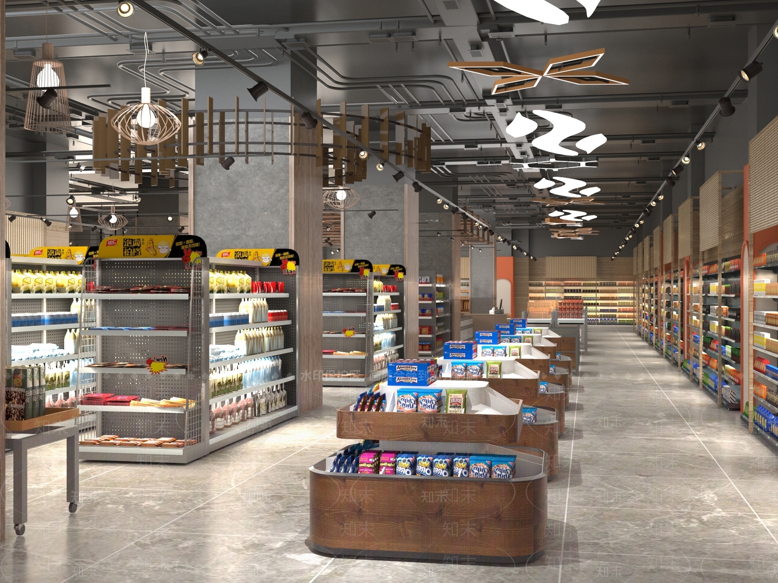 工业风超市3D模型下载【ID:1116419460】