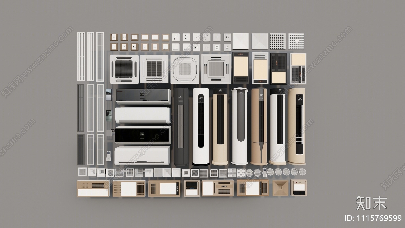 现代现代壁挂式空调SU模型下载【ID:1115769599】