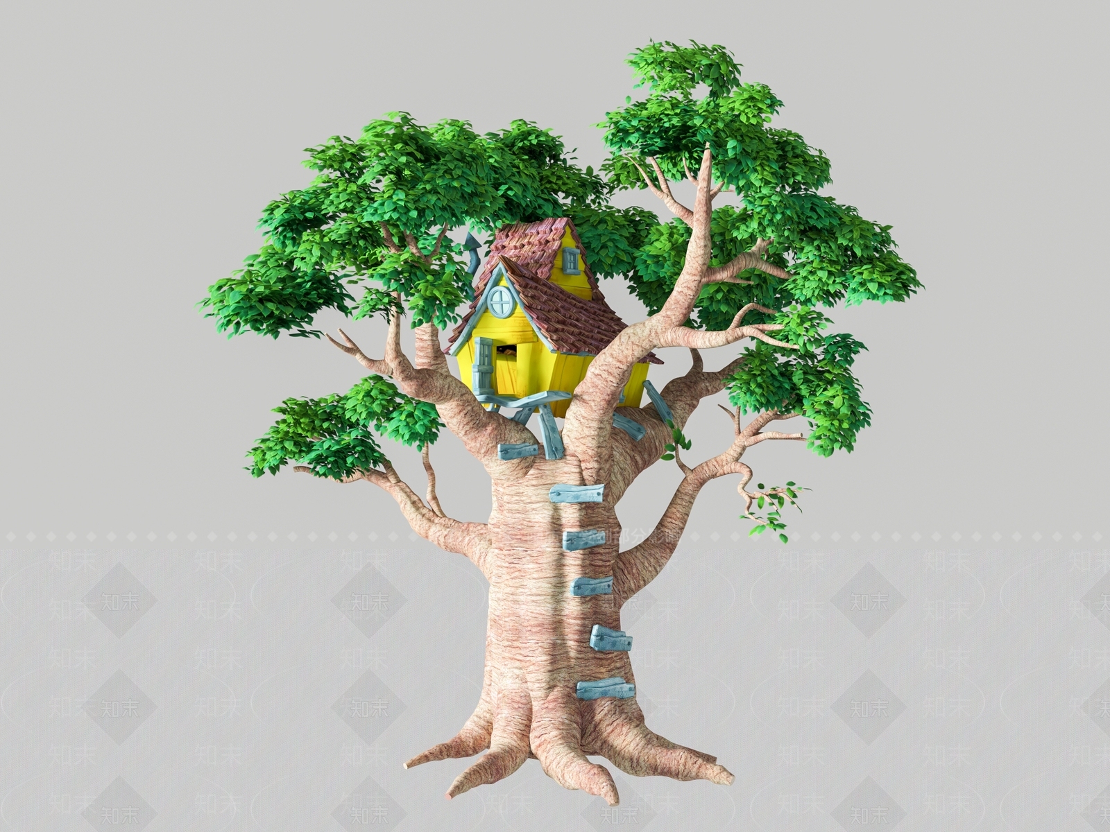 现代儿童树屋3D模型下载【ID:1115774209】