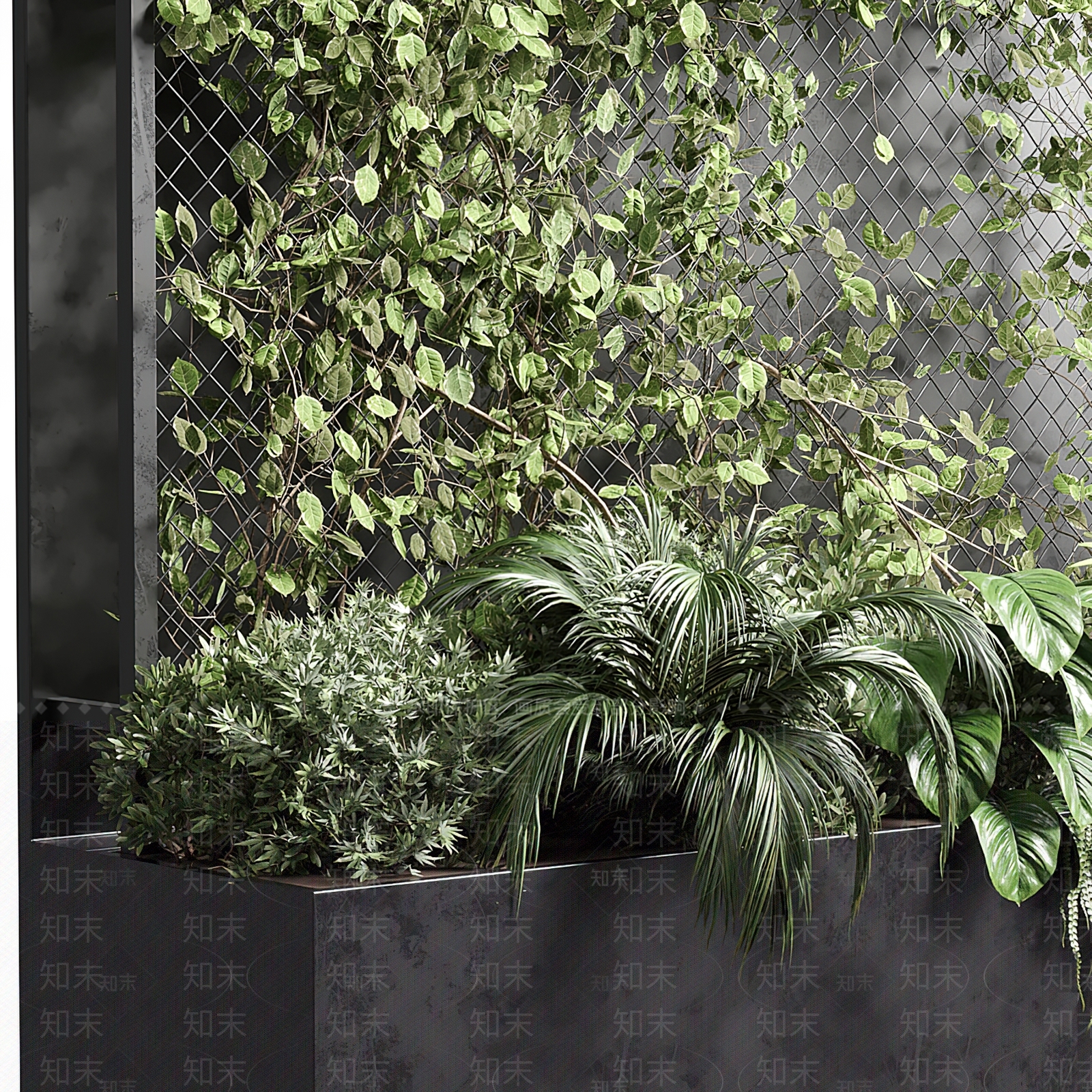 植物墙3D模型下载【ID:1115775591】
