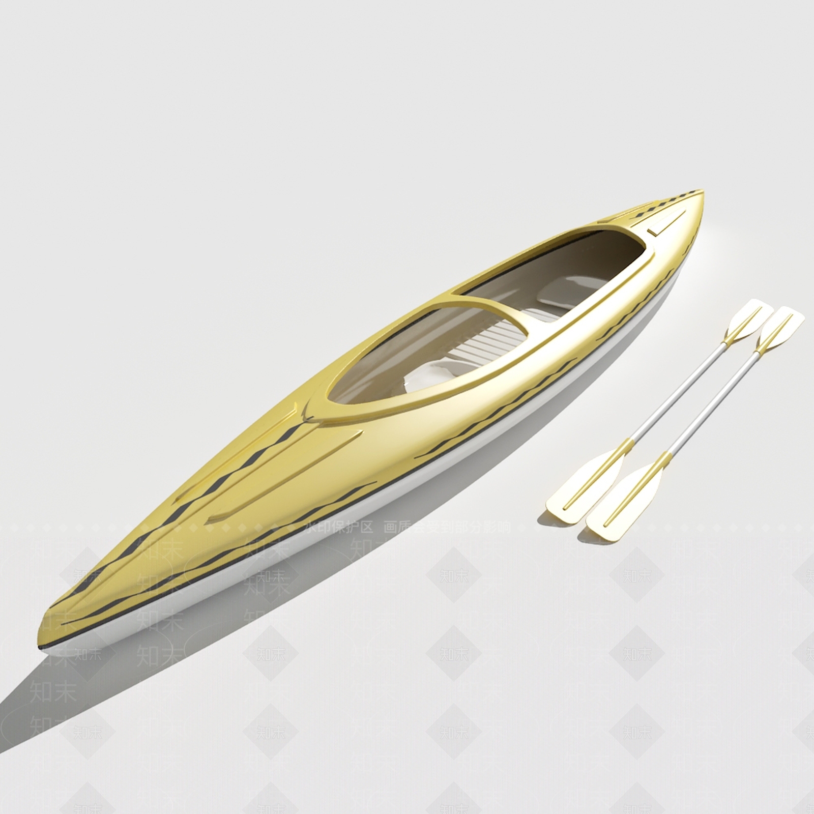 现代皮划艇船3D模型下载【ID:1115803888】