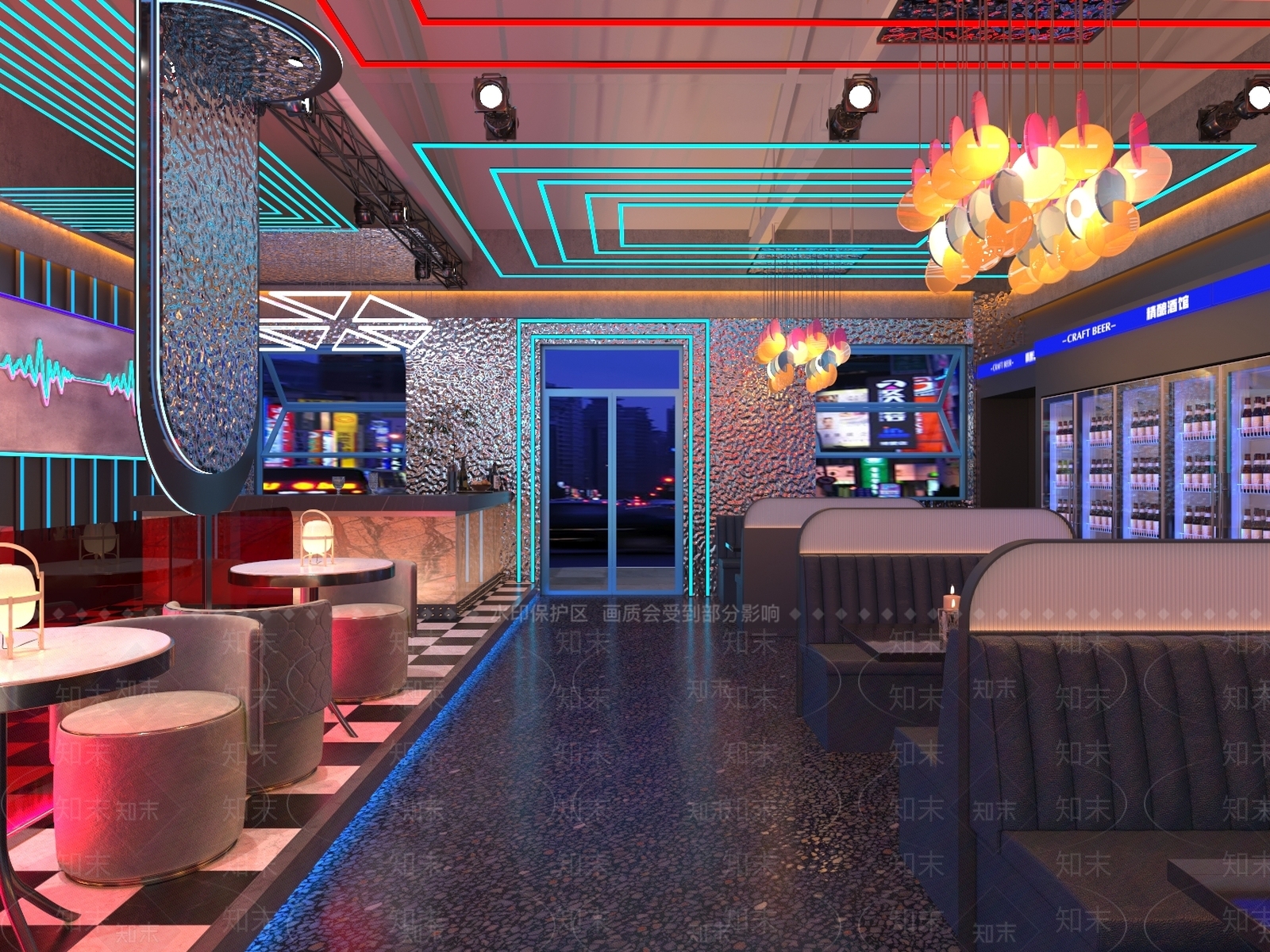 现代酒馆3D模型下载【ID:1115804389】