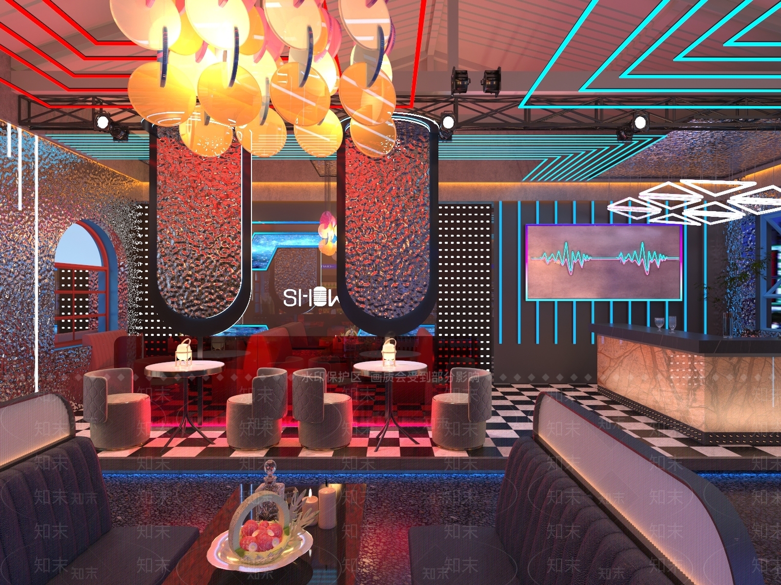 现代酒馆3D模型下载【ID:1115804389】