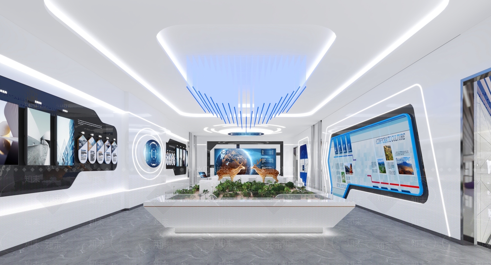 现代企业沙盘展厅3D模型下载【ID:1115823499】