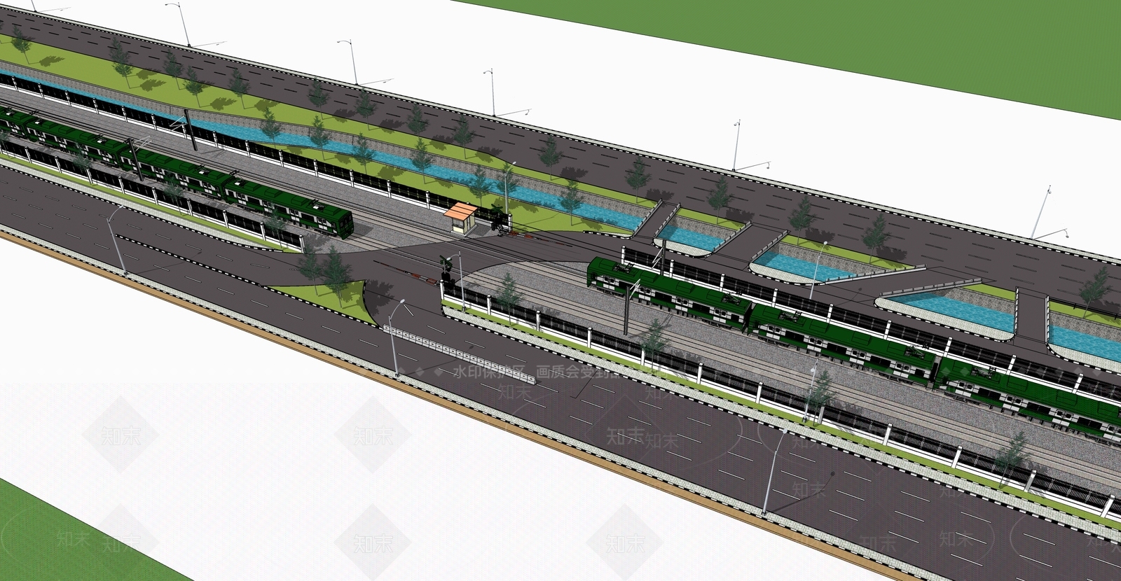 现代道路SU模型下载【ID:1115821466】