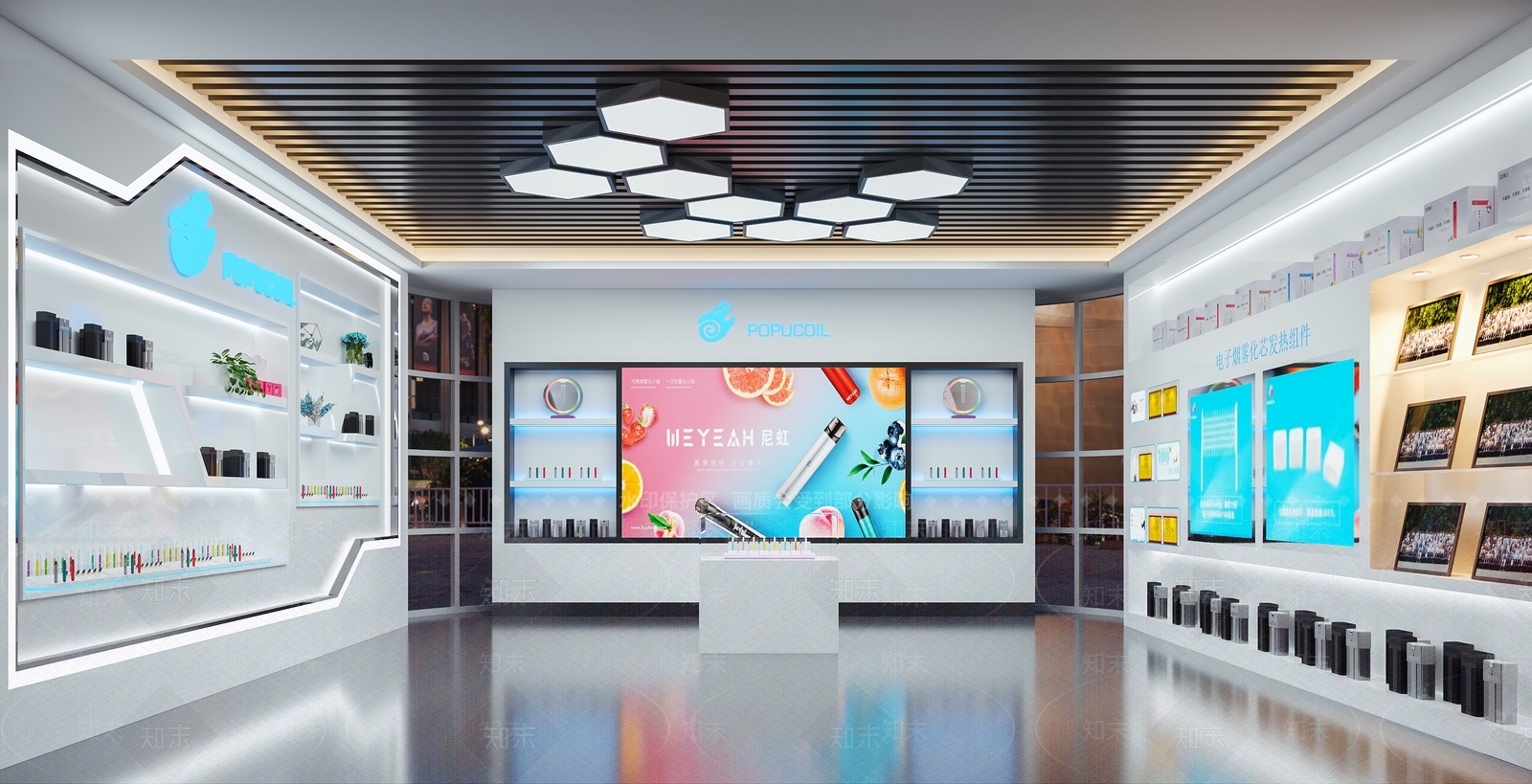 现代电子烟专卖店3D模型下载【ID:1115823415】