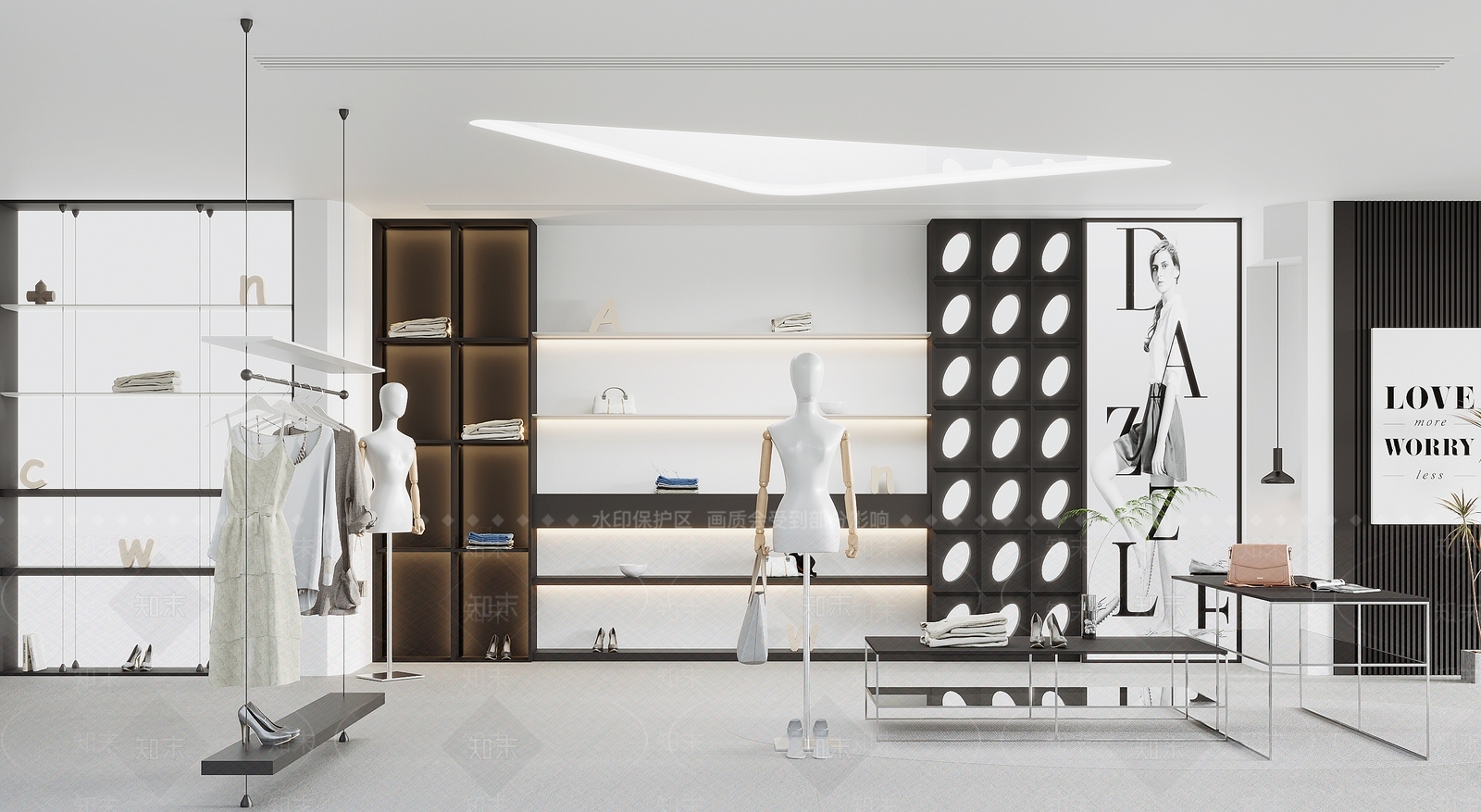 现代服装店SU模型下载【ID:1115826409】
